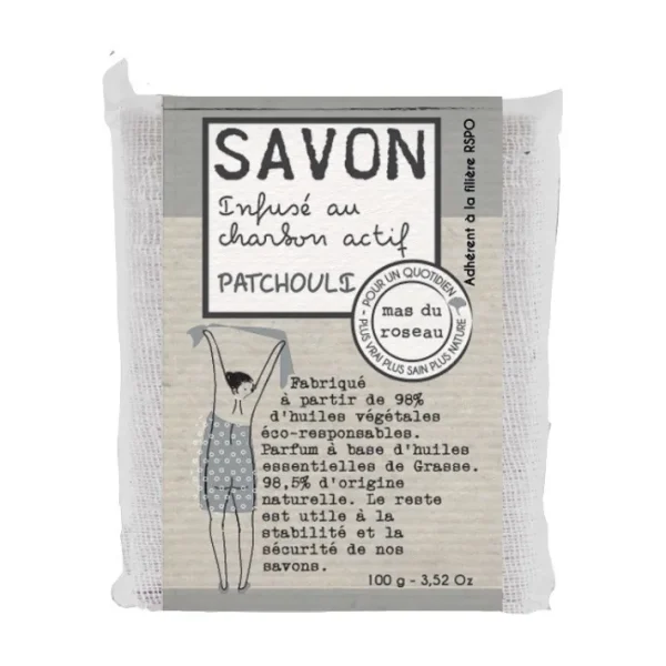Savon végétal parfumé Patchouli, mas du roseau