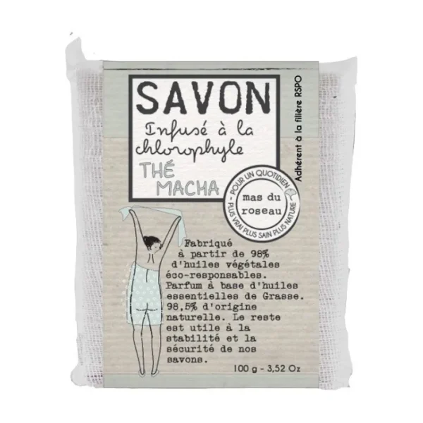 Savon végétal parfumé Thé Matcha, mas du roseau