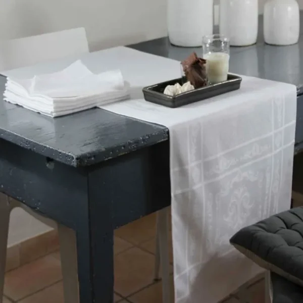 Serviette de table Chateaurenard Blanc, Sud Etoffe