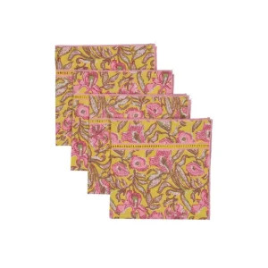 Serviettes de table Carlotta Lemon Patchouli Spring, LOUISE MISHA