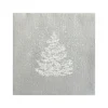 Serviettes en papier Sapin Roi des forêts Argent, Françoise PAVIOT