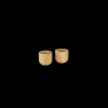 Set 2 coquetiers en Bambou, Pebbly