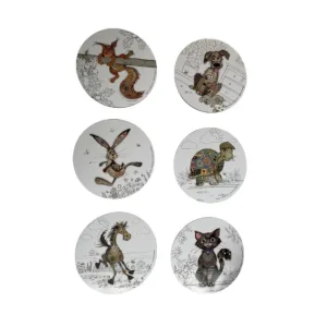 Set de 6 dessous de verre assortis Kook, Kiub