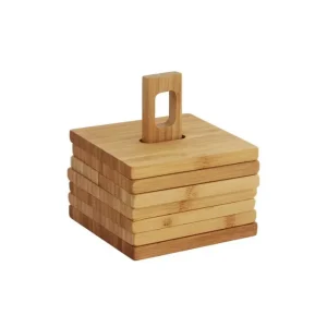 Set de 6 dessous de verre carrés Bambou, Point Virgule