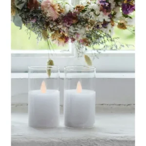 Set de 2 mini  bougies Led Ivy transparent, Sirius