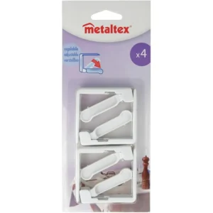 Set de 4 pinces nappe Blanc, Metaltex
