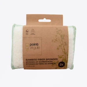 Set de 2 éponges en fibre de bambou, Point Virgule