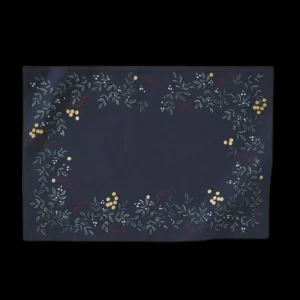 Set de table Lueur d'Hiver Bleu Ardoise, Sylvie Thiriez