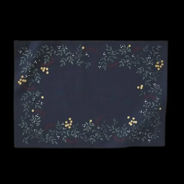 Set de table Lueur d'Hiver Bleu Ardoise, Sylvie Thiriez