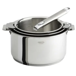 Série de 3 casseroles amovibles inox Casteline, Cristel