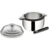 Série de 3 casseroles avec couvercles et poignée Salvaspazio+, Lagostina