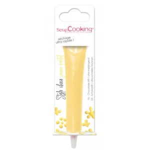 Stylo goût choco Jaune Pastel, ScrapCooking