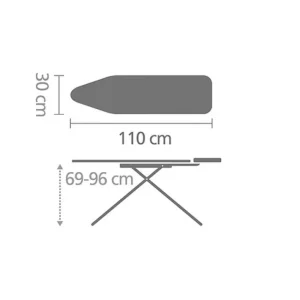 Table à repasser 110x30 Denim bleu, Brabantia
