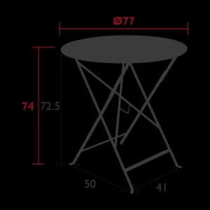 Table Bistro ronde 77cm, Fermob