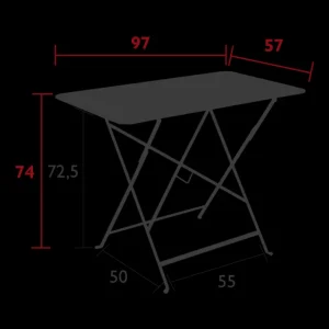 Table Bistro 97x57 cm pliante, Fermob