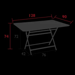 Table Caractère 128 x 90 cm, Fermob