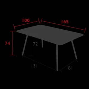 Table Luxembourg 165x100cm, Fermob