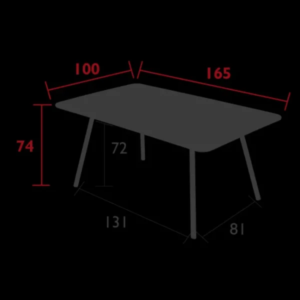 Table Luxembourg 165x100cm, Fermob
