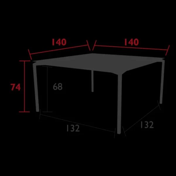 Table 140x140 cm Calvi, Fermob