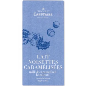 Tablette de chocolat au Lait Noisettes Caramélisées, Café Tasse