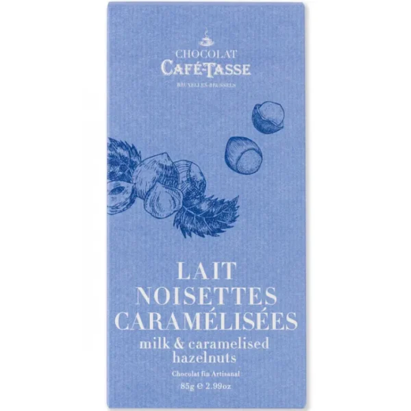 Tablette de chocolat au Lait Noisettes Caramélisées, Café Tasse