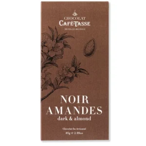 Tablette de chocolat Noir Amandes, Café Tasse