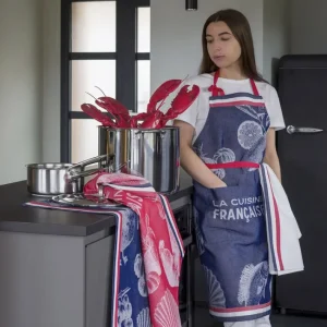 Tablier Gastronomie Bleu, Le Jacquard Français