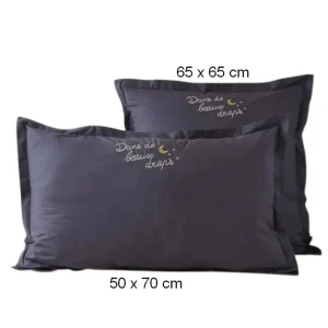 Taie d'oreiller Dans de Beaux Draps Pierre Bleue, Sylvie Thiriez