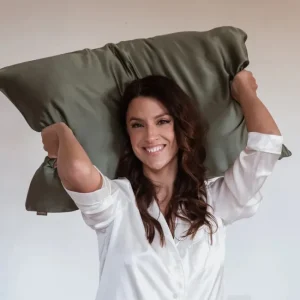 Taie d'Oreiller en Soie 51 x 76 cm Vert Sauge, Emily's Pillow