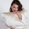 Taie d'Oreiller en Soie 51 x 76 cm Champagne, Emily's Pillow