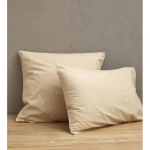 Taie d'oreiller Percale Beige Épeautre, Sylvie Thiriez