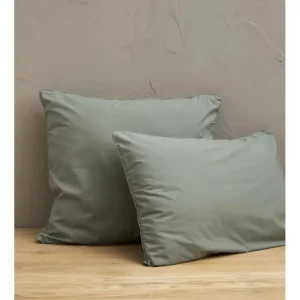 Taie d'oreiller Percale Vert sauge, Sylvie Thiriez