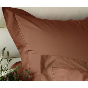 Taie d'oreiller Percale Vexin Terracotta, Anne de Solène