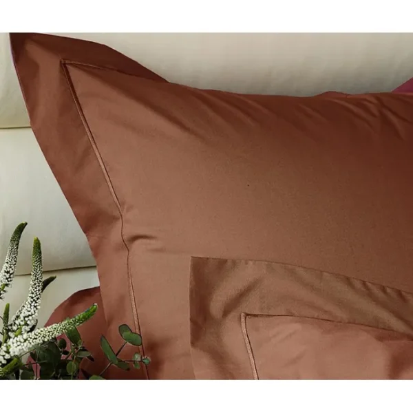 Taie d'oreiller Percale Vexin Terracotta, Anne de Solène