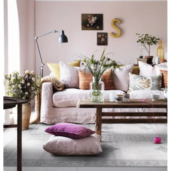 Tapis en vinyle Ema White, Beija Flor