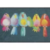 Tapis 50x75cm Rainbow Birds, Salonloewe Efia