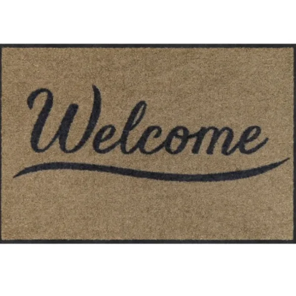 Tapis 50x75cm Simply Welcome Taupe, Salonloewe Efia
