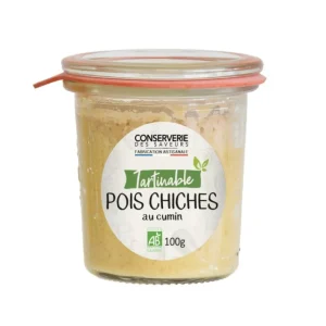 Tartinable de pois chiches au cumin Bio, Conserverie des Saveurs