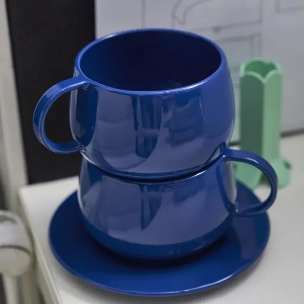 Tasse déjeuner 39cl Empiléo Bleu Gourmet, Degrenne Paris
