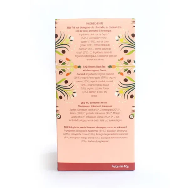 Thé Noir Bio Tropical 20 sachets, English Tea Shop