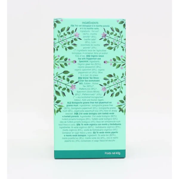 Thé Vert Bio Menthe 20 sachets, English Tea Shop