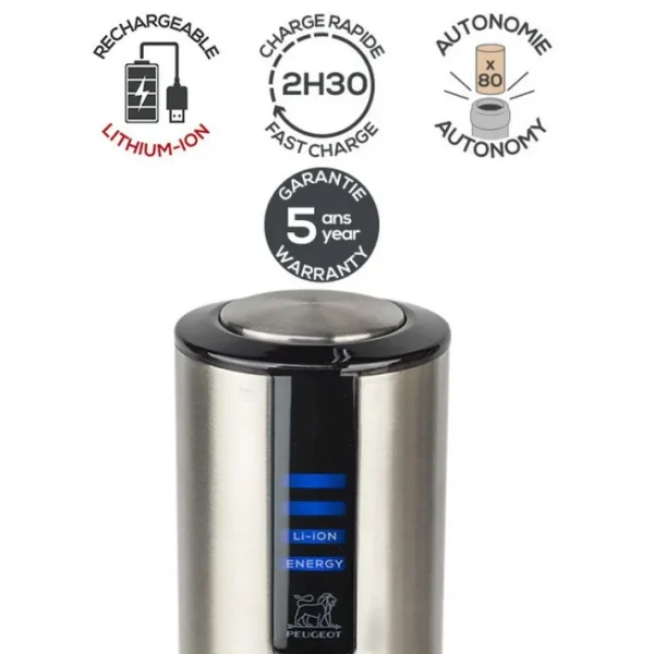 Tire-bouchon Elis Touch électrique Lithium, Peugeot