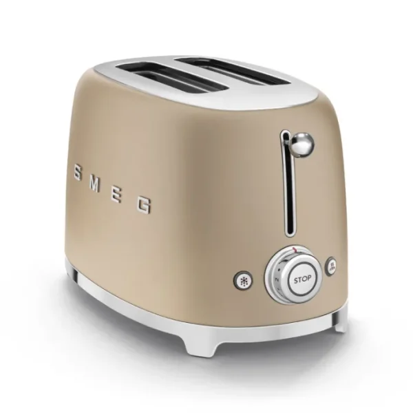 Toaster 2 tranches Années 50 Doré Mat, SMEG