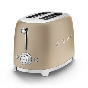 Toaster 2 tranches Années 50 Doré Mat, SMEG