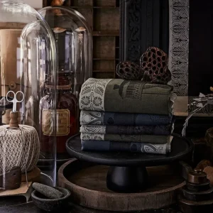 Torchon Curiosités Minérales Charbon, Le Jacquard Français