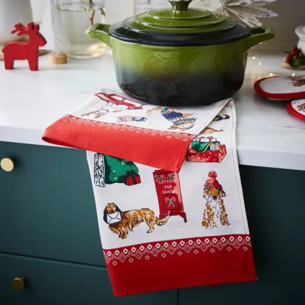 Torchon en coton Merry Mutts, Ulster Weavers