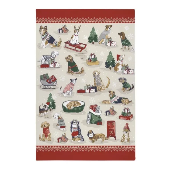 Torchon en coton Merry Mutts, Ulster Weavers