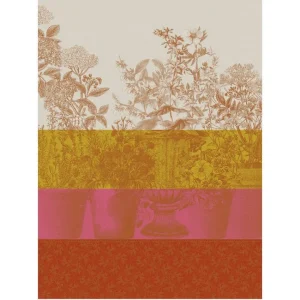 Torchon Floraison Rayé, Le Jacquard Français