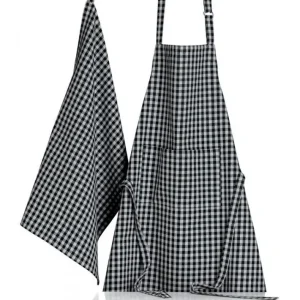 Torchon recyclé Billie noir/gris, Winkler