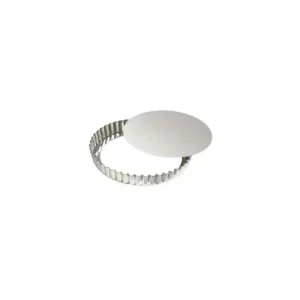 Tourtière Ronde Cannelée Fond Mobile Fer Blanc, GOBEL